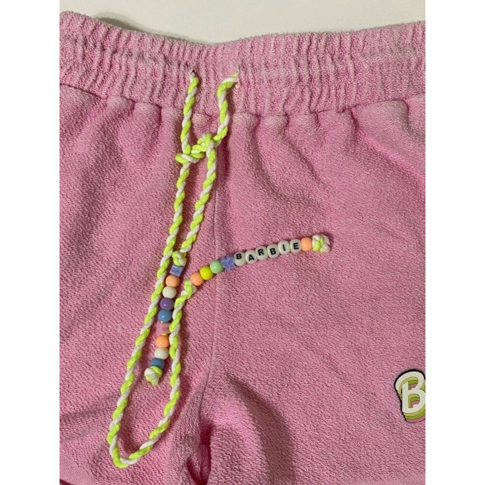 Barbie Forever 21 Pink Terry Cloth Shorts With Bead Detail XS - Picture 3 of 6